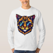 Pixel Bengal Cat T-shirt (Voorkant)