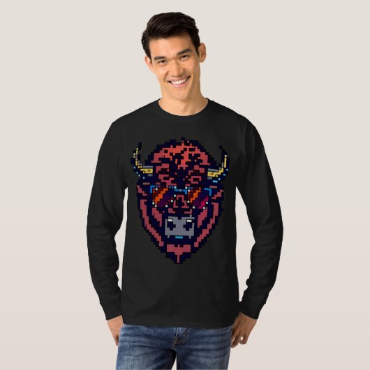 Pixel Bison T-shirt (Voorkant volledig)