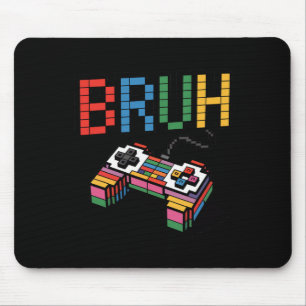 Pixel Block Gamer Controller Bruh Grappige Retro S Muismat