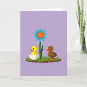 Pixel Bloem Vrienden Mooie Kaart