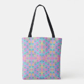 Pixel Bloom Mozaïek Tote Bag (Achterkant)