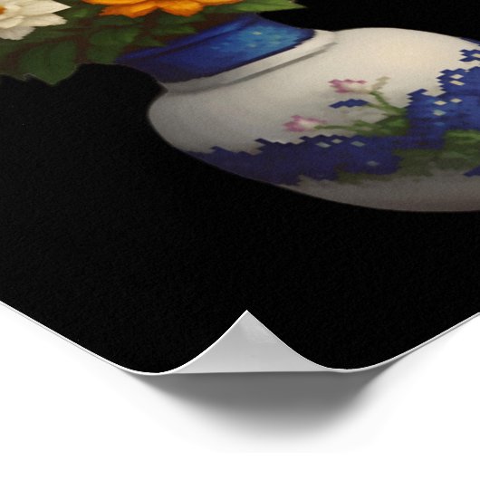 Pixel Blooms 2 Sticker  Poster (Hoek)