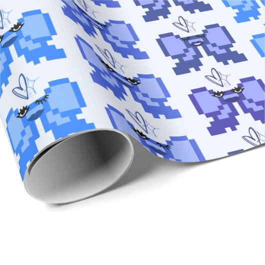 Pixel Bow In High Heels Pattern Cadeaupapier (Rol Hoek)