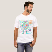 Pixel Brain Power Grafisch T-shirt (Voorkant volledig)