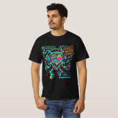 Pixel Brain Power Grafisch T-shirt (Voorkant volledig)