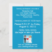 Pixel Bride en Groom - de Uitnodiging van het Wedd (Achterkant)