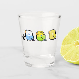 Pixel Budgies Shot Glas