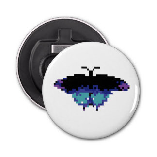 Pixel butterfly button flesopener