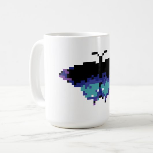 Pixel Butterfly Koffiemok (Voorkant links)