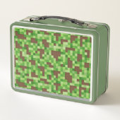 Pixel Camo Gamer Gift Wrap in Green and Brown (Achterkant)
