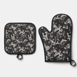 Pixel Camo Stealth Ovenwant & Pannenlap Set