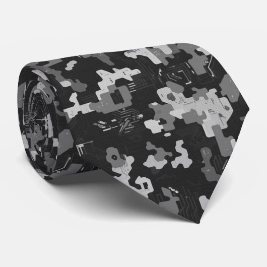 Pixel Camo Stealth Stropdas (Opgerold)