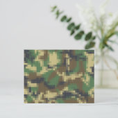 Pixel Camouflage Briefkaart (Staand voorkant)