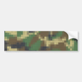 Pixel Camouflage Bumpersticker (Voorkant)