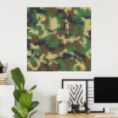 Pixel Camouflage Poster (Thuiskantoor)