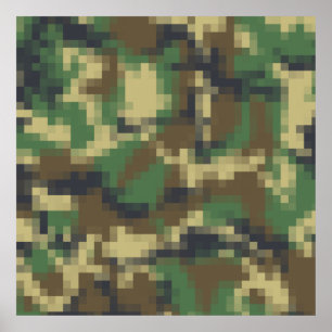 Pixel Camouflage Poster
