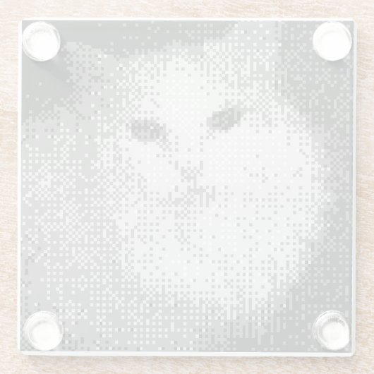 Pixel Cat Glass onderzetter (Achterkant)
