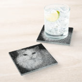 Pixel Cat Glass onderzetter Glazen Onderzetter (Schuin)