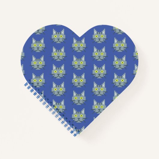 Pixel Cat Patroon Notitieboek (Voorkant)