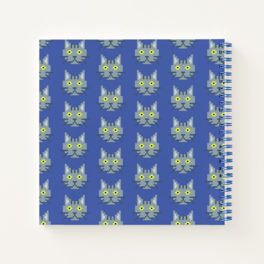 Pixel Cat Patroon Notitieboek (Achterkant)