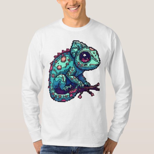 Pixel Chameleon Shift T-shirt (Voorkant)