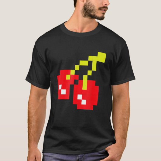 Pixel Cherries 80s Video Game Halloween Costume Ea T-shirt (Voorkant)