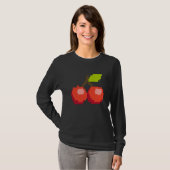 Pixel Cherry Summer Fruit 8 bit Fruit T-shirt (Voorkant volledig)