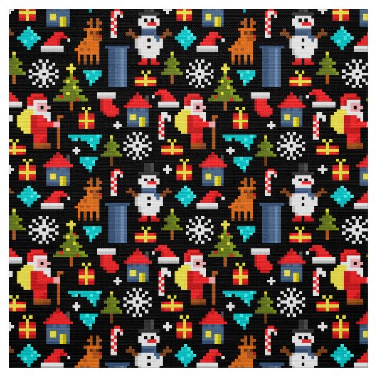 Pixel Christmas Stof (Swatch)