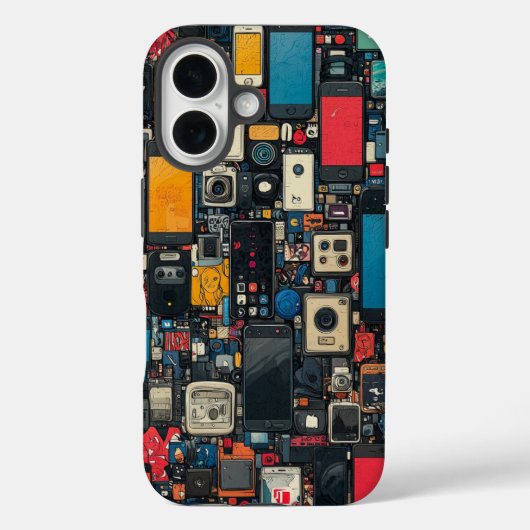 Pixel Clash Unieke Kunst Phonehoesje  Case-Mate iPhone Case (Achterkant)
