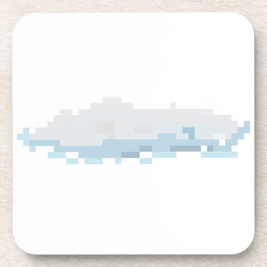 Pixel Cloud Bier Onderzetter (Voorkant)