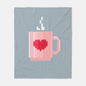 Pixel Coffee Cup Outdoor/Indoor Rug Fleece Deken (Voorkant)