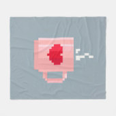 Pixel Coffee Cup Outdoor/Indoor Rug Fleece Deken (Voorkant (Horizontaal))