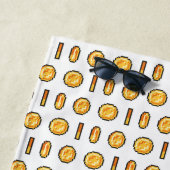 Pixel Coin Pattern Strandlaken (In situ)