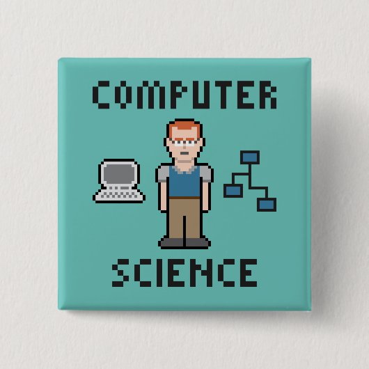 Pixel Computer Science Button (Voorkant)