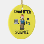 Pixel Computer Science Circle Ornament (Rechts)