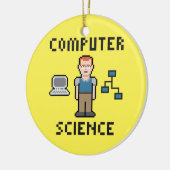 Pixel Computer Science Circle Ornament (Links)