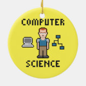 Pixel Computer Science Circle Ornament (Achterkant)
