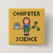 Pixel Computer Science - Vrouw - Button (Voorkant)