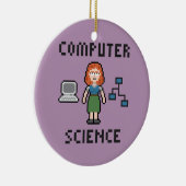 Pixel Computer Science - Vrouw - Circle Ornament (Rechts)