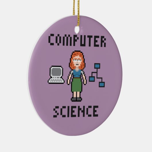 Pixel Computer Science - Vrouw - Circle Ornament (Rechts)