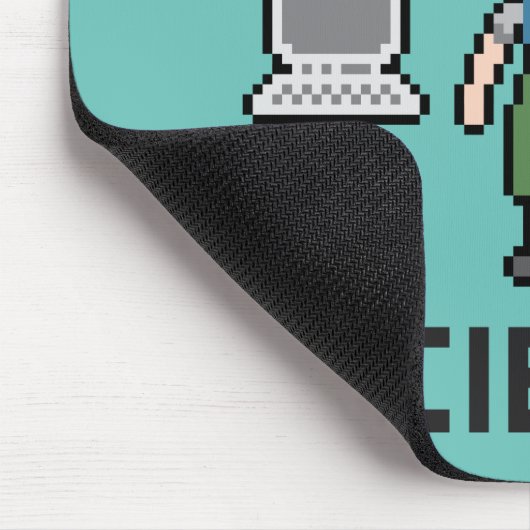 Pixel Computer Science - Vrouw - Mousepad Muismat (Hoek)