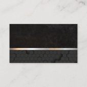 Pixel Corporate Logo | Zwart op zwarte zeshoeken Visitekaartje (Achterkant)