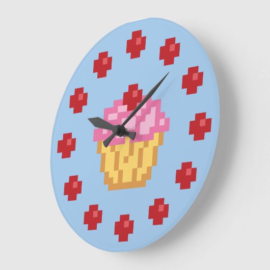 Pixel Cupcake Grote Klok (Hoek)