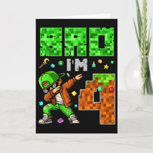 Pixel Dab Gamer Style Verjaardagscadeau voor jonge Kaart