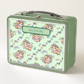 Pixel De Puppicorn Lunchbox Groen (Voorkant)