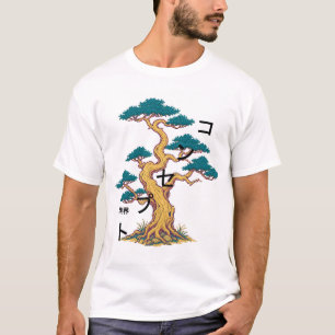 Pixel Dennengrens Japanse Kunst T-shirt