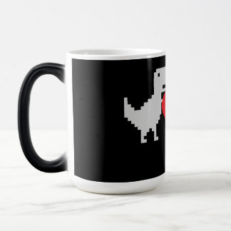 Pixel Dinosaur Liefde – Cute Sleutelhanger Cadeau  Magische Mok