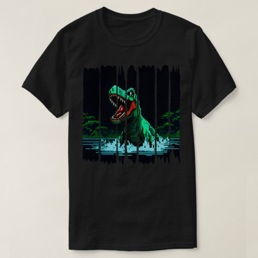 Pixel Dinosaur T-shirt (Design voorkant)