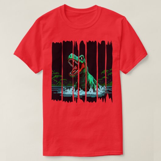 Pixel Dinosaur T-shirt (Design voorkant)