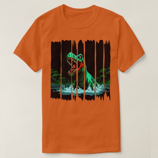 Pixel Dinosaur T-shirt (Design voorkant)